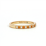 MPJ Exclusive 14K Gold Yellow Stackable November Citrine & Diamond Band -  Citrine 0.12 Carats & Diamonds 0.12 Carats
