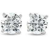 Classic & Contemporary 14K Gold White Natural 1/3 Carats Diamond Diamond Stud Earrings