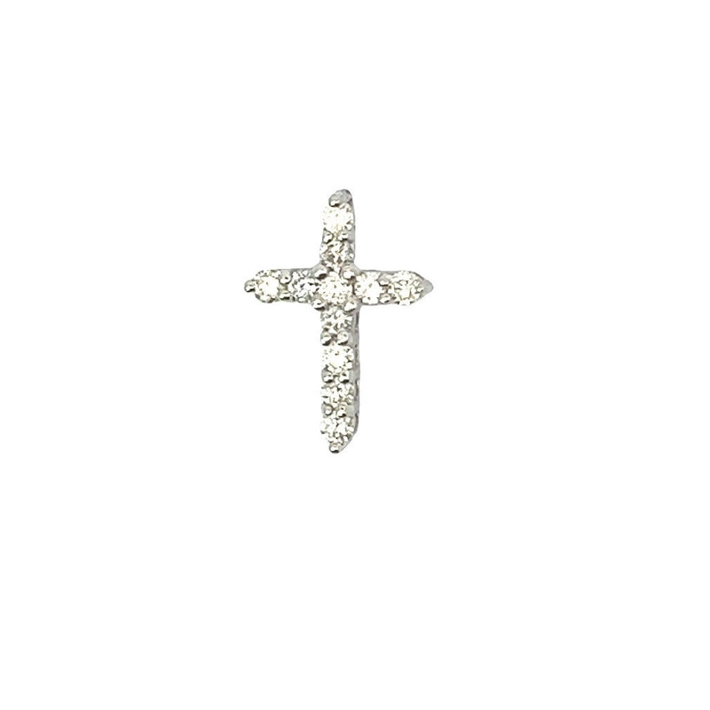 White 14 Karat Gold 0.46 Carats Diamond Cross Pendant