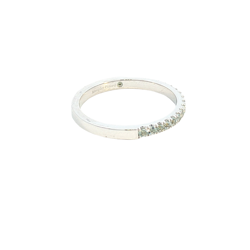 Bold & Elegant Color Stone Fashion Bands- MPJ Exclusive 14K White Gold 0.28 Carats Aquamarine Stackable Ring