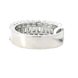 Elegant Diamond Bands 18K White Gold Baguette & Round 1.45 Carats Diamond Band