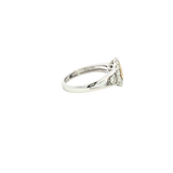 Elegant & Trendy 14K White & Yelow Gold 0.61 Carats Diamond Halo Ring