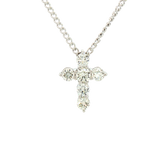 Elegant Diamond Necklaces & Pendants 14K White Gold White 0.46 Carats Diamond Cross Pendant