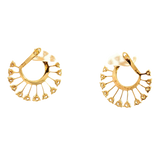 Classic & Contemporary 18K Yellow Gold 2.01 Carats Diamond Swirl Earrings