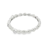 Elegant Diamond Bands 14K White Gold Marquise Shape Bead & 0.04 Carats Diamond Band