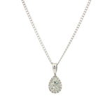 Elegant Diamond Necklaces & Pendants 18K Gold White 0.38 Carats Diamond Halo Pendant