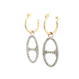 Classic & Contemporary 14K Yellow & White Gold 0.49 Carats Diamond Earrings