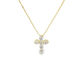 Elegant Diamond Necklaces & Pendants 14K Yellow Gold 0.97 Carats Diamond Cross Pendant