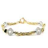 Sophisticated & Timeless Diamond Bracelets 14K Gold Two-Toned Primary Stone.Shape Primary Stone.Type & Stone 2.Shape Stone 2.Type Link Bracelet - 0.95 CTW, Size 8 Inch