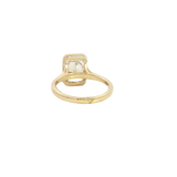 14K Gold Yellow Lab Grown Radiant Diamond Bezel Hidden Collar Engagement Ring - Lab-Grown 3.23 CTW Diamond
