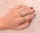Elegant & Trendy 14K Yellow Gold 0.18 Carats Diamond Stackable Ring