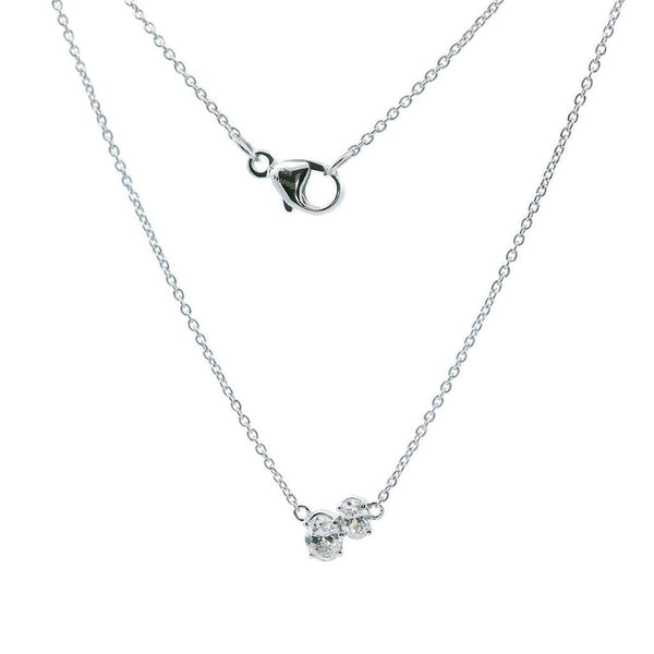 Elegant Diamond Necklaces 14K Gold White 0.32 Carats Diamond Pendant Necklace - 18 Inch