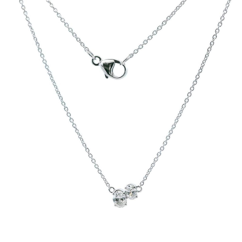 Elegant Diamond Necklaces 14K Gold White 0.32 Carats Diamond Pendant Necklace - 18 Inch