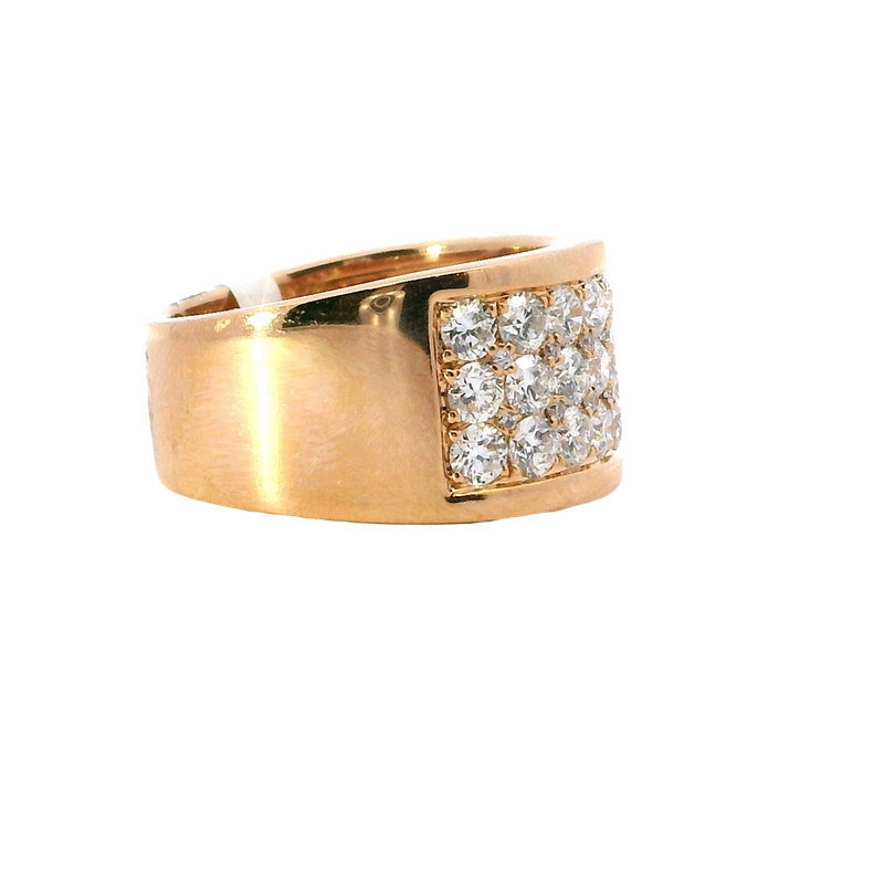 Elegant & Trendy 18K Rosé Gold 2.31 Carats 11mm Diamond Fashion Band