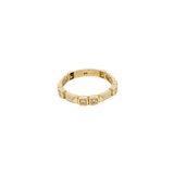 Elegant & Trendy 14K Yellow Gold 0.13 Carats Diamond Geometric Ring