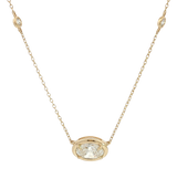 Elegant Diamond Necklaces 14K Yellow Gold 1.57 Carats Lab Grown Diamond Solitaire Station Necklace - 18 Inch