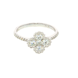 Elegant & Trendy 18K Gold White 0.58 Carats Diamonds Accented Fashion Ring