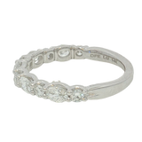Elegant Diamond Bands 14K White Gold Oval & Round Cut 1.00 Carat Lab Grown Diamond Band