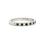 MPJ Exclusive Diamond Bands 14K Gold White & BlackAlternating Stackable 0.27 Carats Diamond Stackable Band