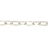 Sophisticated & Timeless Diamond Bracelets 18K White Gold 2.35 Carats Diamond Oval Link Bracelet - 7 Inch