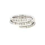 Elegant & Trendy 14K White Gold 0.40 Carats Diamond Flexible Bypass Ring