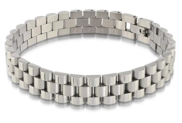 Bold & Stylish Alternative Metal Bracelets Stainless Steel Watch Link Bracelet, 8.5 Inch