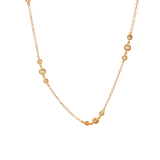 Elegant Diamond Necklaces 18K Rosé Gold 1.32 Carats Diamond Station Necklace - 16.5 Inch