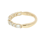 Elegant Diamond Bands 14K Yellow Gold Rectangular Cushion Cut & Round Cut 1.0 Carat Lab Grown Diamond Band