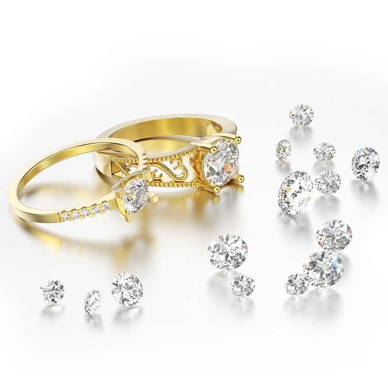 Assorted gold & diamonds