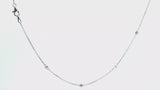 Elegant Diamond Necklaces 14K Gold White 0.29 Carats Diamond Station Necklace - 18 Inch